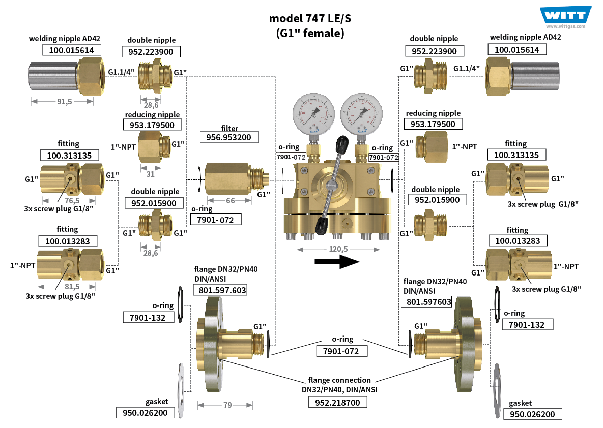 Dome Pressure Regulator 747LE/S, complete solution - Image 3